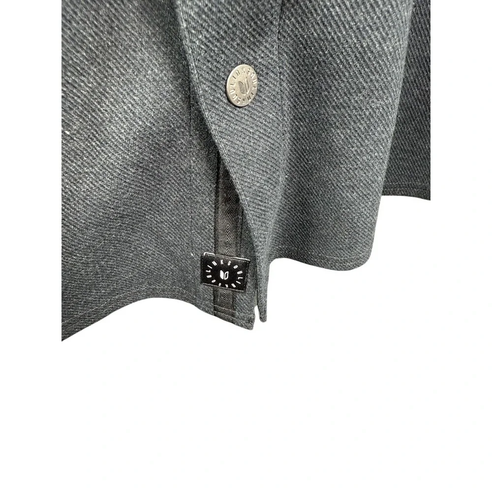 Linksoul Jacket Mens XL Gray Shirt Jacket Snap Front Overshirt - Picture 5 of 7